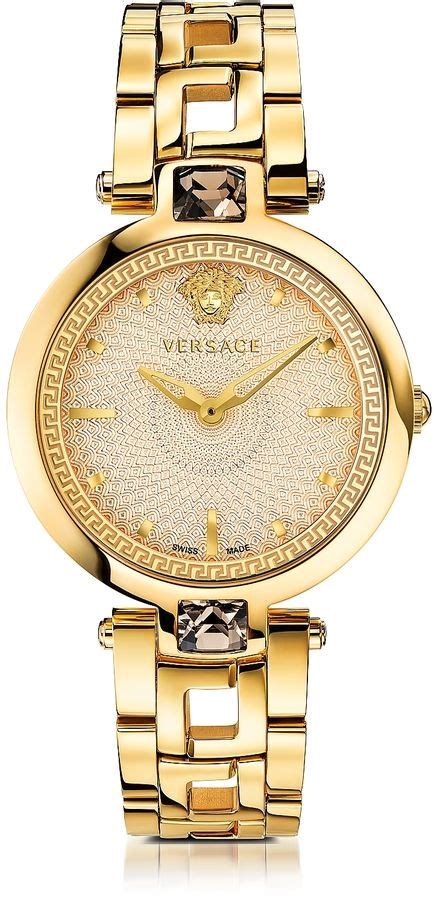 versace msh gold watch|Gold Versace watch women.